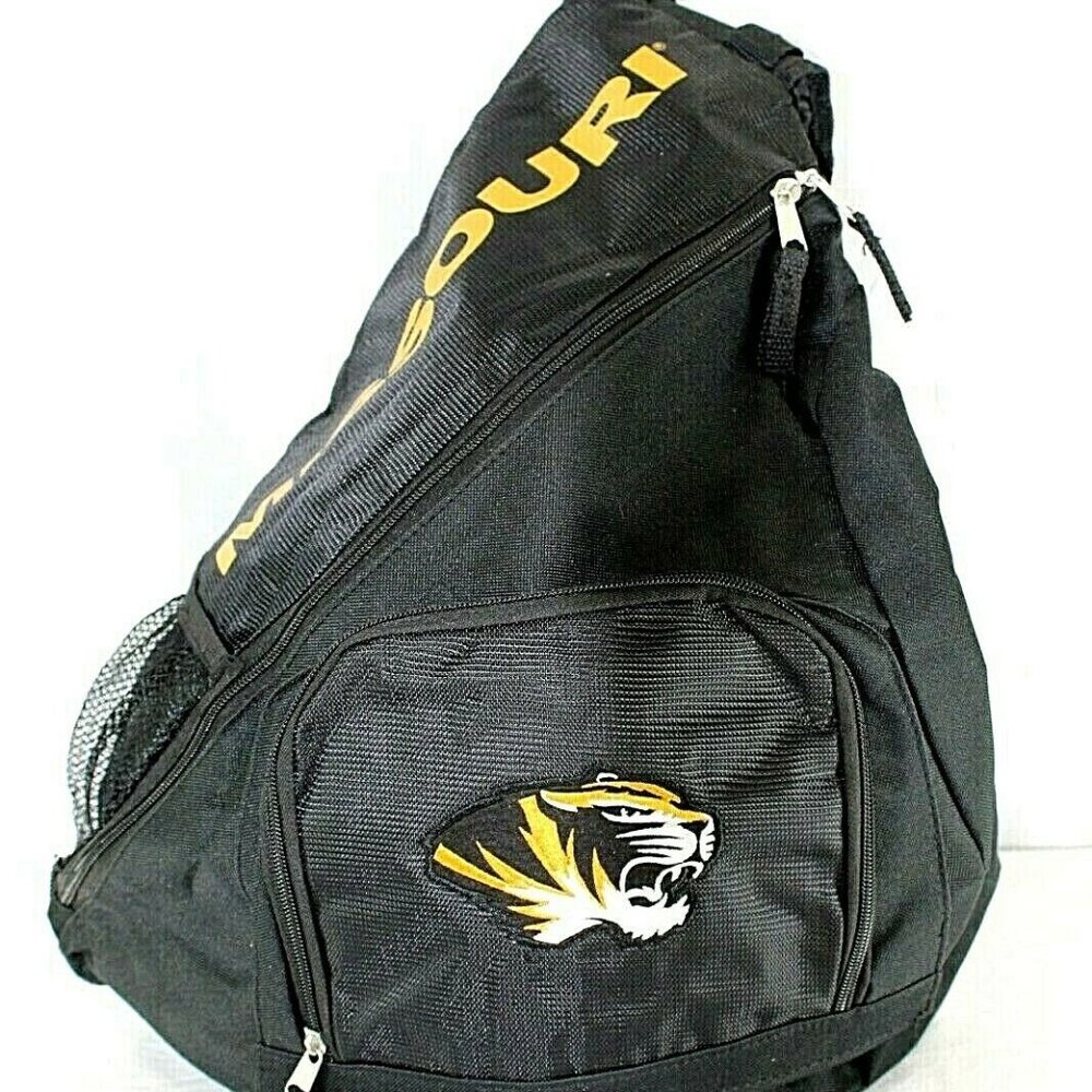 Missouri Tigers Black Sling Backpack Teardrop